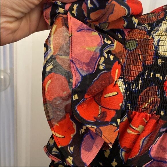 Cinq à Sept High Low Floral Dress - Pink and Black, US0 - Picture 12 of 13